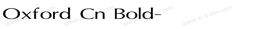 Oxford Cn Bold字体转换